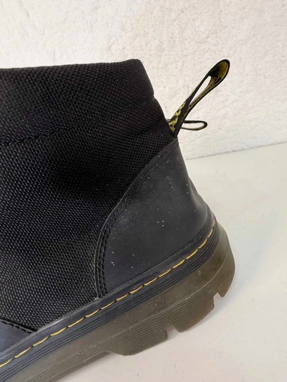 Dr Martens Bonny Boots Black Canvas Lace Up Chunky Sole Mens 11 Doc Martins